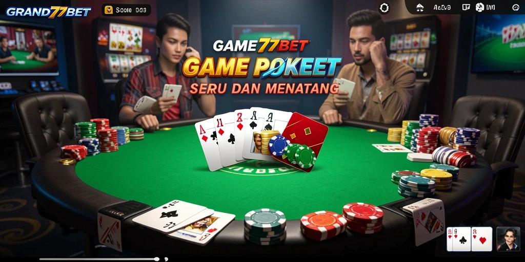 Tampilan gameplay seru di GRAND77BET dengan pemain berkompetisi.