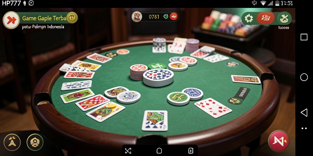 Tampilan gameplay seru dengan interaksi antar pemain Gaple.