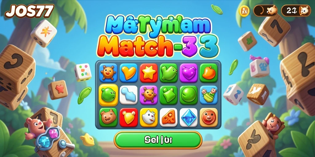 Screenshot gameplay JOS77 menampilkan keseruan dalam mencocokkan objek.