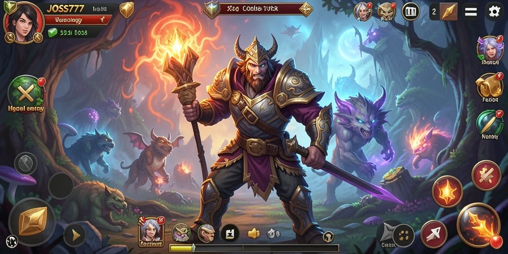 Tampilan menarik dari gameplay seru JOSS777 dalam aksi RPG.
