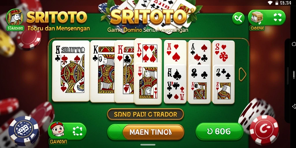 Screenshot gameplay SRITOTO yang menunjukkan aksi seru saat bermain Domino.