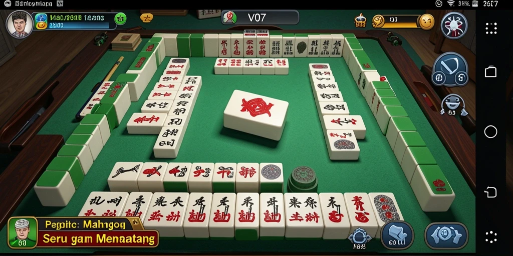 Tampilan gameplay V07 dengan elemen Mahjong yang menarik.
